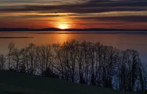 Lake Constance Austria Imprime: Dramatic sunset on the lake, Bregenz