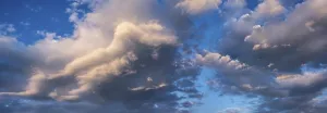 Dark Cloudy Atmosphere Imprime: Dramatic thunderclouds in the evening light