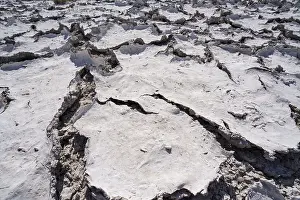 Climate Change Effects Imprime: Drought mud patterns with cracks on the ground
