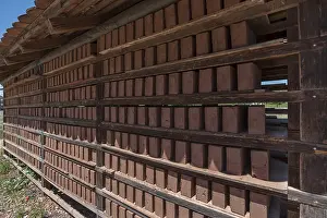 Franconian Open Air Museum Imprime: Drying racks of the finished bricks