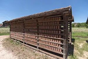 Franconian Open Air Museum Imprime: Drying racks of the finished bricks