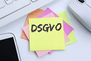 Computer Keyboard Symbol Imprime: DSGVO Basic Data Protection Regulation