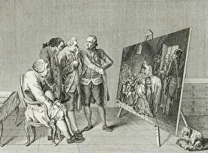 European Woodcut Art Imprime: The effects of sensitivity on the four different temperaments