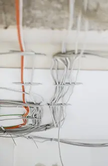 Electric Cable Imprime: Electric cable on the ceiling of a flat
