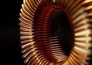 Dark Background Image Imprime: Detail of a electronic conductor in dark back