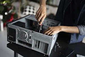 Hardware Installation Imprime: IT Engineer installing Hardware Equipment Development Facility Engineer Maintenance computer Motherboard Electronic