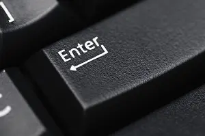 Computer Keyboard Imprime: Enter key on a computer keyboard