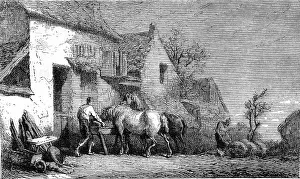 Engraved Illustration Antique Imprime: Etching not completed by the machine