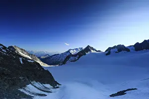 Atmospheric Light Photography Imprime: Evening mood at the Studergletscher