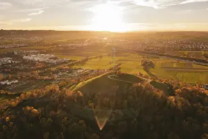 Alternative Energy Source Images Imprime: Extensive panorama with fields