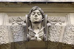 Deserted Building Frontage Imprime: Facade head