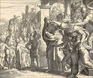 Julius Schnorr Von Carolsfeld Imprime: Fall of Jerusalem, Old Testament