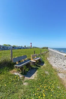 Blue Sky Scenery Europe Imprime: Falshoeft lighthouse, navigation