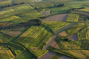 Evening Light In Germany Imprime: Fields and meadows in evening light