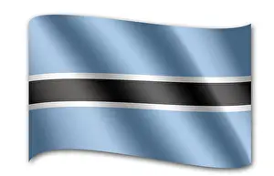 Empty National Banner Imprime: Flag of Botswana