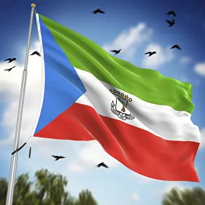 Impresiones de Bandera de Guinea Ecuatorial, esta es una imagen generada por computadora y renderizada en 3D Imágenes Relacionadas Imprime: Bandera de Guinea Ecuatorial, Esta es una imagen generada por computadora y renderizada en 3D