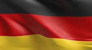 Central Europe Flags Imprime: Flag of Germany using as background, 3d rendering