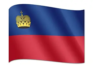 Impresiones de Bandera de Liechtenstein, un símbolo de identidad y orgullo nacional en el corazón de Europa Liechtenstein Imprime: Bandera de Liechtenstein