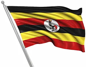 Impresiones de Bandera de Uganda, Esta es una imagen generada por computadora y renderizada en 3D Imágenes Relacionadas Imprime: Bandera de Uganda, esta es una imagen generada por computadora y renderizada en 3D.