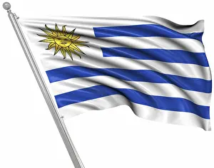 Impresiones de Bandera de Uruguay, Esta es una imagen generada por computadora y renderizada en 3D Uruguay Imprime: Bandera de Uruguay, Esta es una imagen generada por computadora y renderizada en 3D.
