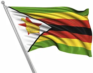 Impresiones de Bandera de Zimbabue, Esto es una imagen generada por computadora y renderizada en 3D Imágenes Relacionadas Imprime: Bandera de Zimbabue, esta es una imagen generada por computadora y renderizada en 3D.