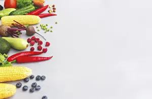 Organic Food Imprime: Flat lay with different vegetables