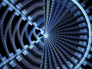 Abstract Computer Art Imprime: Fractal disc - abstract computer-generated image