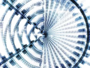 Computer Generated Images Imprime: Fractal disc - abstract computer-generated image