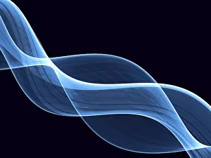 Arte Digital Imprime: Onda fractal - imagen abstracta generada por computadora.