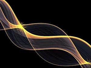 Fractal Technology Background Imprime: Fractal wave - abstract computer-generated image