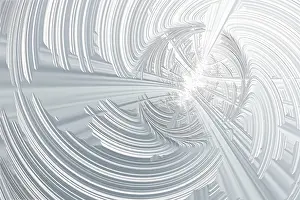 Plain White Background Imprime: Fractal white background - computer-generated image