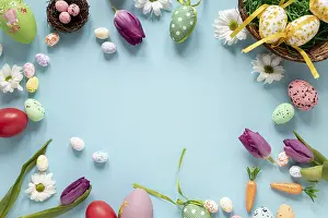 Ornate Picture Frame Imprime: Frame made ornaments eggs easter