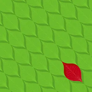 Vector Floral Design Imprime: Fresh leaf pattern, vector illustration
