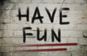 Symbolic Picture Imprime: Have Fun Concept