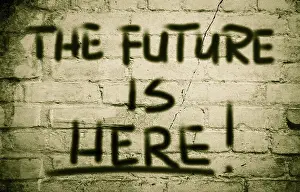 Symbolic Picture Imprime: The Future Is Here Concept