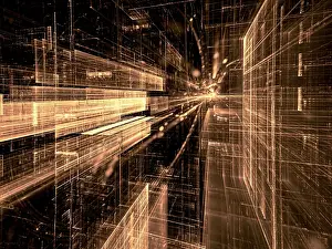 Abstract Computer Generated Image Imprime: Futuristic structure - abstract computer-generated image