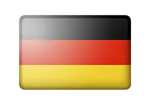 German Flag Icon Imprime: The German flag. Rectangular matte icon