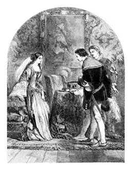 Old Illustration Art Imprime: Gilbert composition and drawing
