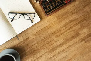 Concept Image Imprime: Glasses on the notebook on the table
