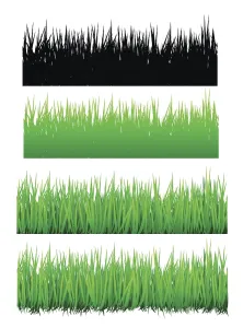 Empty Uninhabited Scene Imprime: Grass vector, with seamless edge