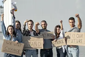 Freedom Of Expression Image Imprime: Group protesters marching together
