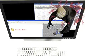 Data Transmission Security Imprime: A Hacker from the Internet is stealing or destroying important data on the harddisk