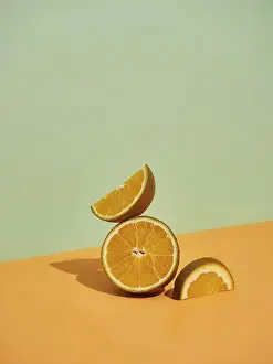 Contemporary Interior Design Imprime: Half orange, slice and segment in modern composition