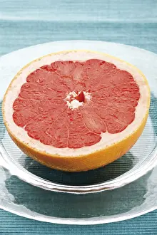 Close Up Citrus Fruit Imprime: Half of a red grapefruit, Ruby Star
