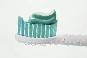 Dental Care Imprime: Head of a toothbrush with toothpaste