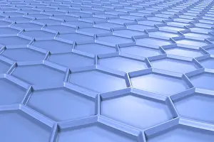 Textured Surface Structure Imprime: Hexagonal structure, 3D illustration