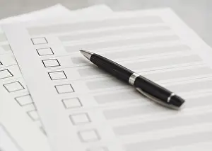 Chequer Pattern Design Imprime: High angle multiple election questionnaires