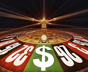 Las Vegas Tourist Attraction Imprime: high resolution 3D rendering of a roulette