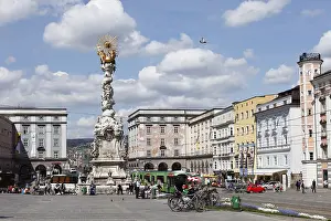Linz Imprime: Columna de la Santísima Trinidad, plaza principal