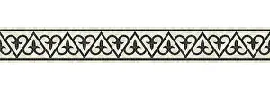 Ornate Decorative Items Imprime: Horizontal border mosaic tiles, vector pattern